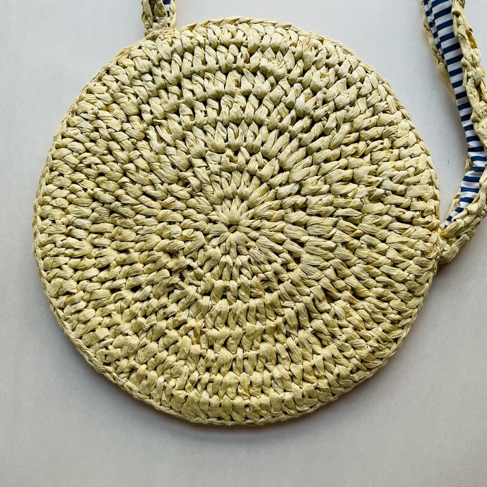 Roller Rabbit Lango Raffia Round Crossbody Bag - Picture 5 of 9